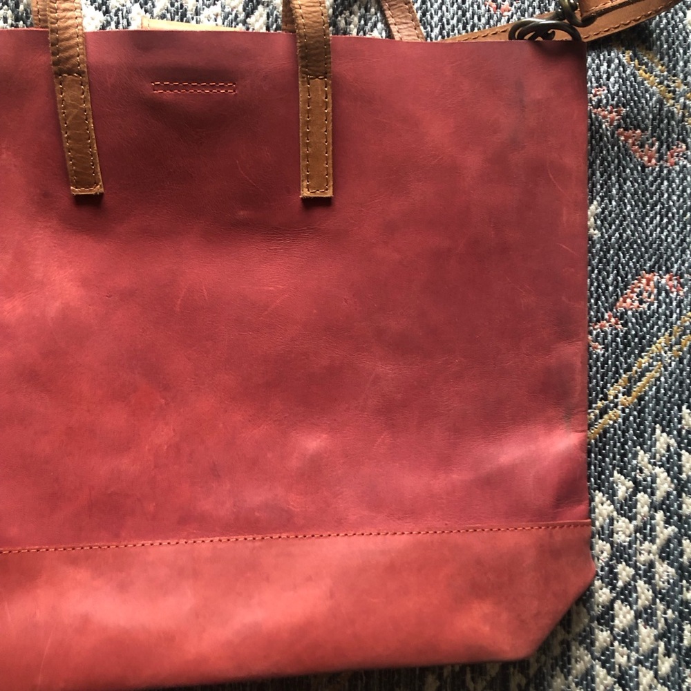 ABLE Brick Red Crossbody Crossbody Abrera Leather Handles - Picture 9 of 10